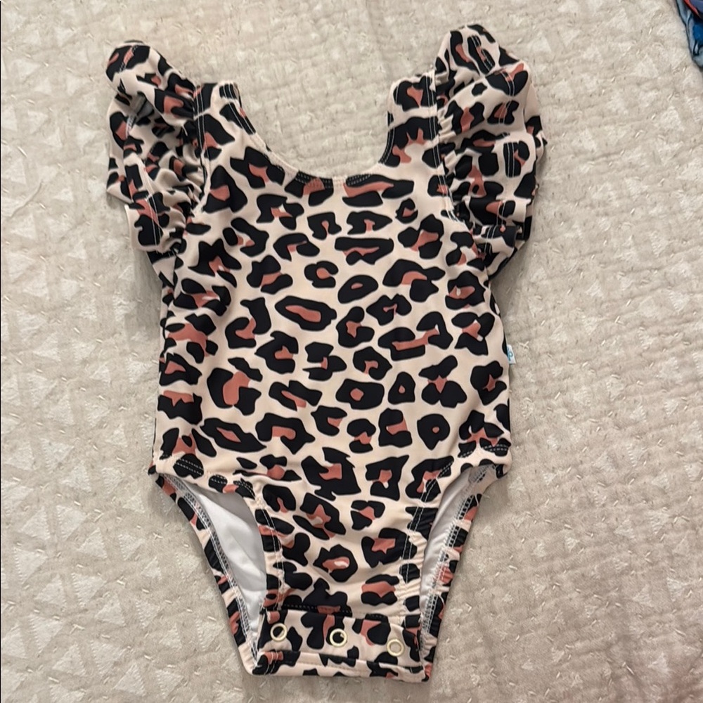 Posh Peanut Baby Swim Suit with Leopard Print 3-6 months